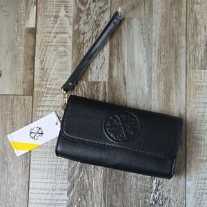 Christian Lacroix Black Leather Clutch